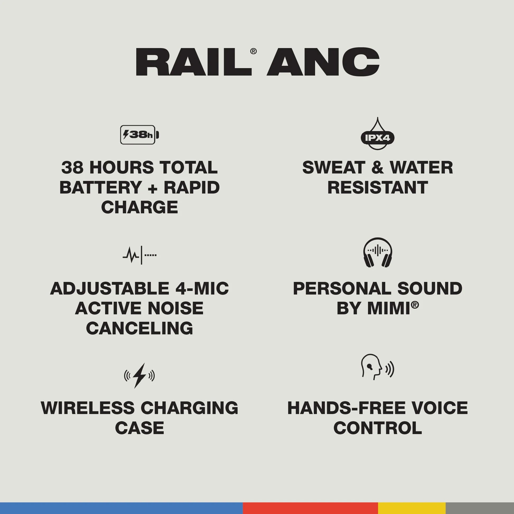 Auriculares inalámbricos verdaderos Skullcandy Rail ANC